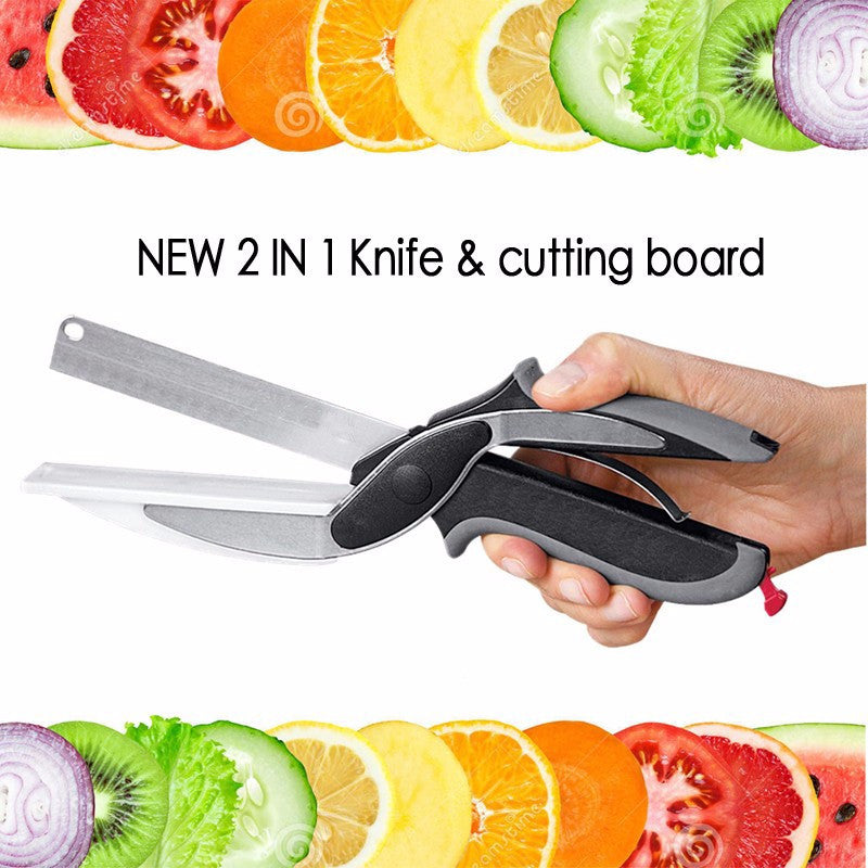 2-IN-1 KNIFE AND CUTTING BOARD