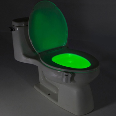 8-COLOR LED SENSORED TOILET POTLIGHT